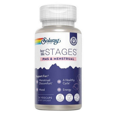Solaray, PMS & Menstrual Support, 24 Count