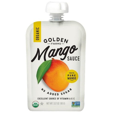 Golden Farms, Organic Mango Sauce, 3.17 Oz (Case Of 8) Golden Farms
