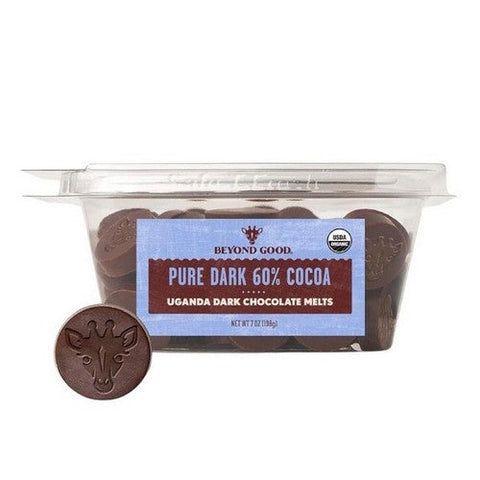 Beyond Good, Pure Dark 60% Uganda Melts, 7 Oz (Case Of 8) Beyond Good