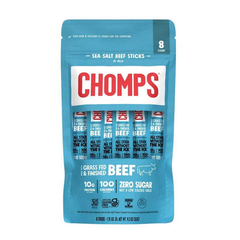 Chomps, Original Sea Salt Beef Stick, 1.15 Oz (Case Of 8) Chomps