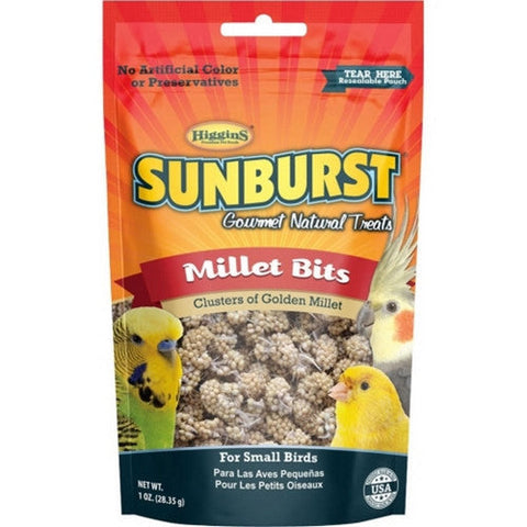 Higgins, Sunburst Gourmet Natural Avian Treat, 1 Oz, Millet Bits Higgins
