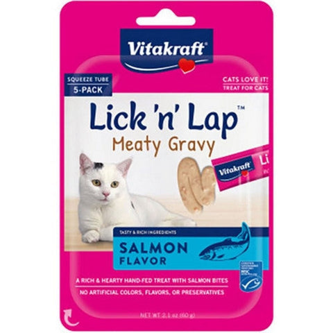 Quiko, Vitakraft Lick N' Lap Meaty Gravy Cat Treats, 2.1 Oz, Salmon Quiko