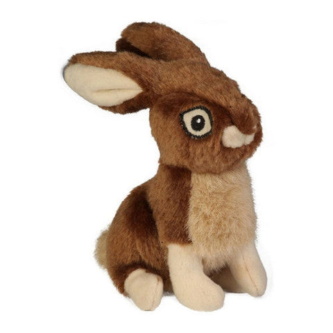 Godog, Godog Wildlife Rabbit Squeaky Plush Dog Toy, Large,Brown Godog