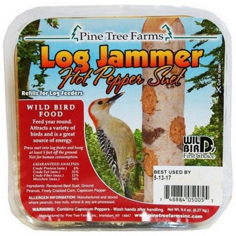 Pine Tree Farms, Pine Tree Farms Log Jammer Suet Plugs, 9.4 Oz / 3 Pack, Hot Pepper Pine Tree Farms