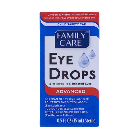 Family Care, Eye Drops Advanced Formula, 0.5 Oz