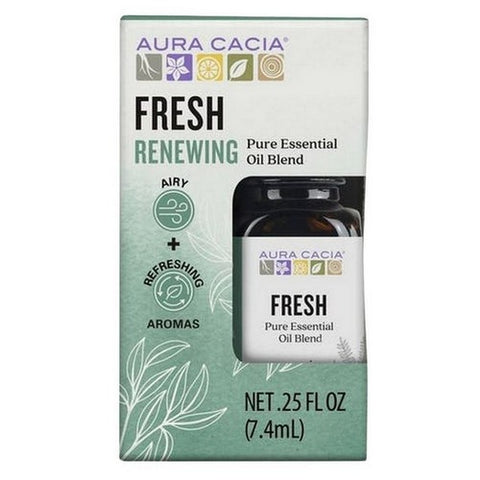 Aura Cacia, Fresh Essential Oil Blend Boxed, 0.25 Oz Aura Cacia