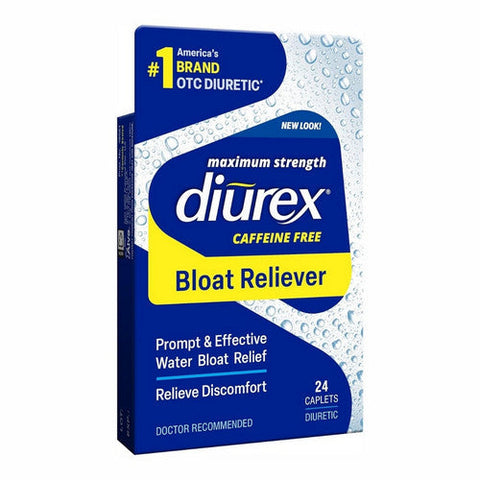 Diurex, Bloat Reliever Caffeine Free Diuretic Caplets, 24 Capsules Diurex