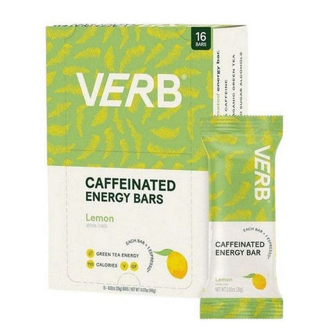 Verb Energy, Lemon Caffeinated Energy Bar, 16 Count Verb Energy