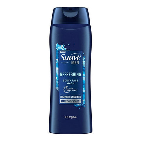 Suave, Refreshing Body Plus Face Wash Cedarwood And Mandarin, 18 Oz Suave