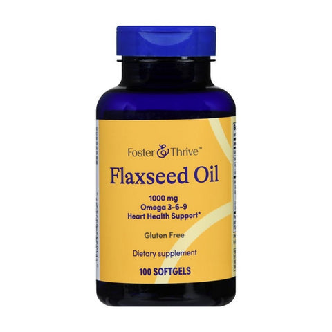 Foster And Thrive, Flaxseed Oil, 1000 Mg, 100 Softgels Foster And Thrive