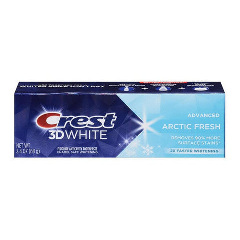 Crest, 3D White Fluoride Anticavity Toothpaste Arctic Fresh, 2.4 Oz Crest