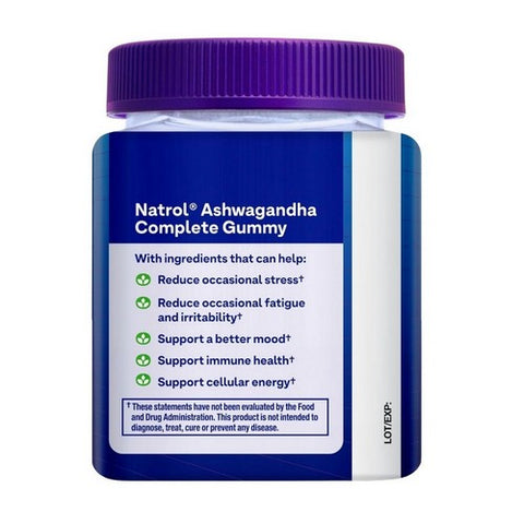 Natrol, Ashwagandha Complete Gummy 3-in-1 Daily Stress Support, 30 Count Natrol
