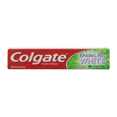 Colgate, Sparkling White Baking Soda Anticavity Fluoride Toothpaste Mint Zing Gel, 6 Oz Colgate