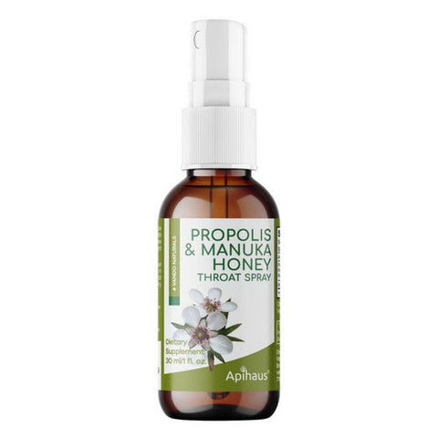 Apihaus, Manuka And Propolis Throat Spray, 1 Oz