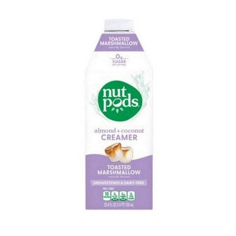 Nutpods, Almond + Coconut Creamer Toasted Marshmallow Unsweetened, 25.4 Oz (Case Of 6) Nutpods