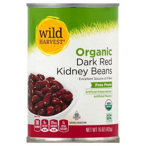 Organic Dark Red Kidney Beans 15 Oz (Case Of 12) by Wild Harvest