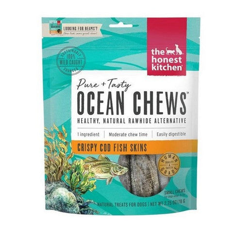 The Honest Kitchen, Ocean Chews Crispy Cod Fish Skins Dog Treats, 2.75 Oz (Case Of 6) The Honest Kitchen
