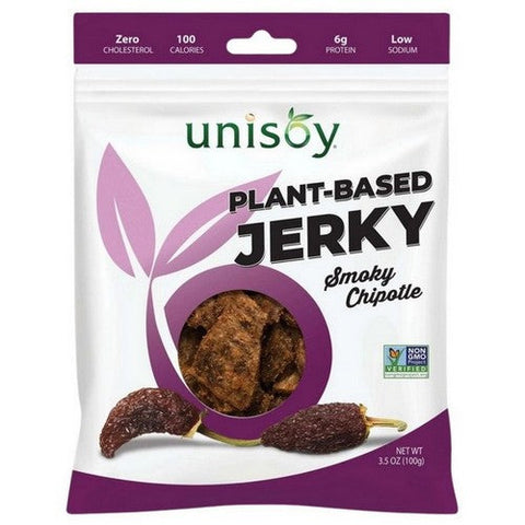 Unisoy, Vegan Jerky Smoky Chipotle, 3.5 Oz (Case Of 12) Unisoy