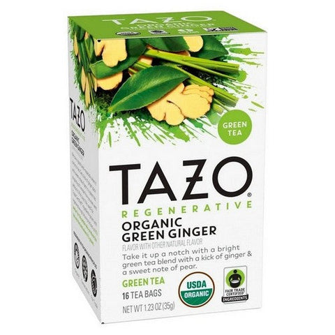 Tazo, Organic Ginger Green Tea, 1.23 Oz (Case Of 6) Tazo