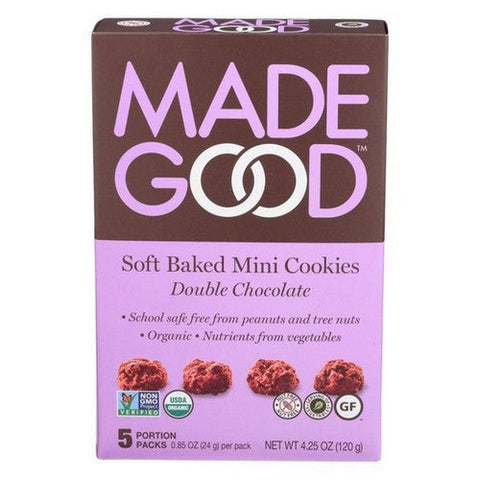 Madegood, Organic Soft Baked Mini Cookies Double Chocolate, 4.25 Oz (Case Of 6) Madegood