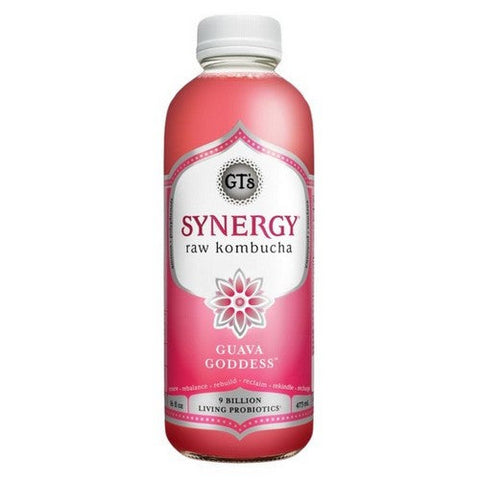 GT's, Enlightened Synergy Kombucha Guava Goddess Organic, 16 Oz (Case Of 12) GT's