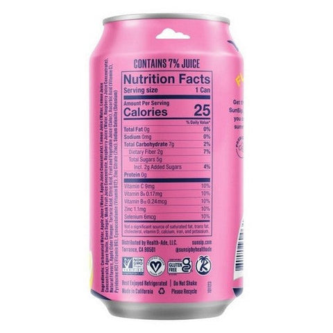 Health-Ade, Sun Sip Raspberry Lemonade Soda, 11.5 Oz (Case Of 12) Health-Ade