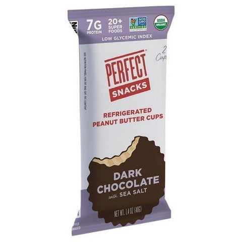Perfect Bar, Dark Chocolate Sea Salt Peanut Butter Cups Snack Bars, 1.4 Oz (Case Of 16) Perfect Bar