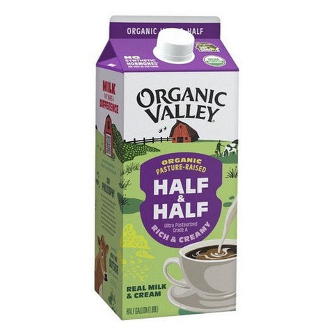 Organic Valley, Half And Half Ultra Pasteurized, 64 Oz (Case Of 6) Organic Valley
