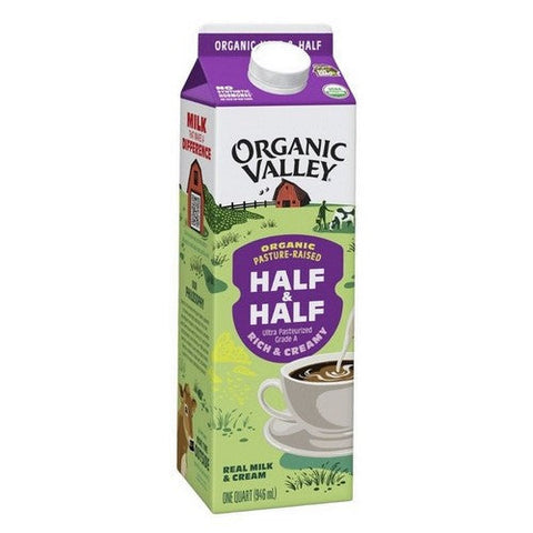 Organic Valley, Half And Half Ultra Pasteurized, 32 Oz (Case Of 12) Organic Valley