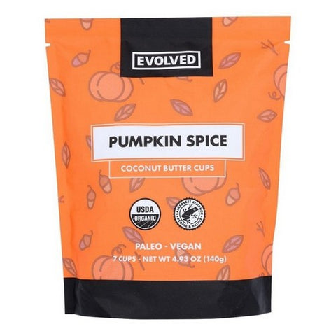 Evolved, Chocolate Pumpkin Spice Coconut Butter Cups, 4.93 Oz (Case Of 6) Evolved