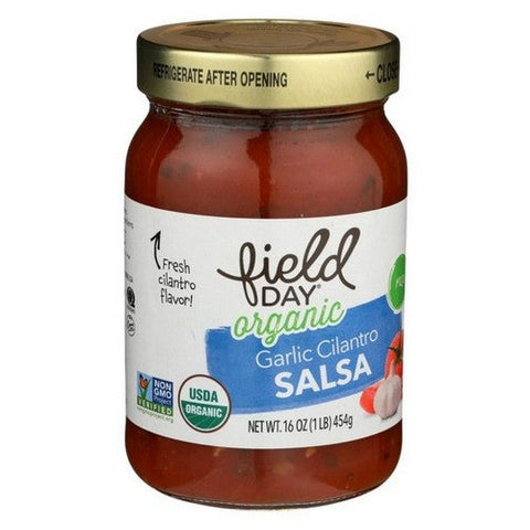 Field Day, Organic Mild Garlic Cilantro Salsa, 16 Oz (Case Of 12) Field Day