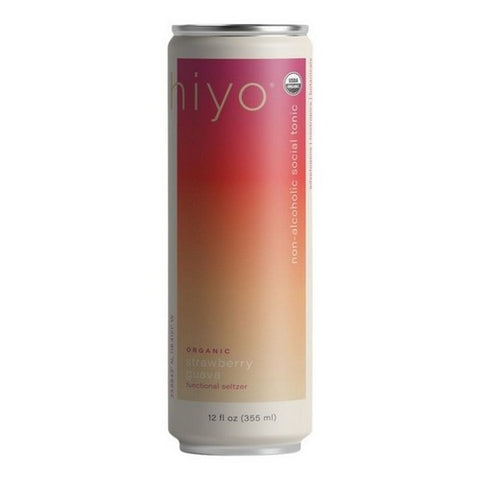 Hiyo, Organic Strawberry Guava Seltzer, 12 Oz X 4 Count (Case Of 6) Hiyo