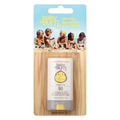 Baby Bum, Mineral Sunscreen Face Stick Spf 50, 0.45 Oz (Case Of 6) Baby Bum
