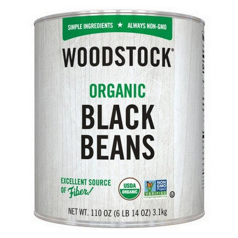 Woodstock, Organic Black Beans, 110 Oz (Case Of 6) Woodstock