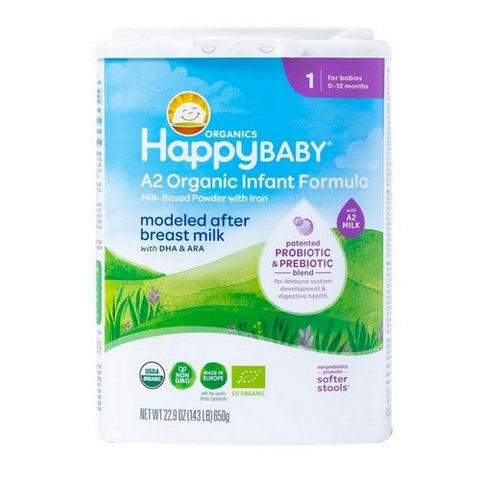 Happy Baby Food, Stage 1 A2 Infant Formula, 22.9 Oz (Case Of 6) Happy Baby Food