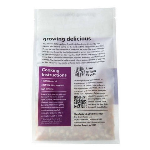 True Origin Foods, Yellow Popcorn, 16 Oz (Case Of 6) True Origin Foods