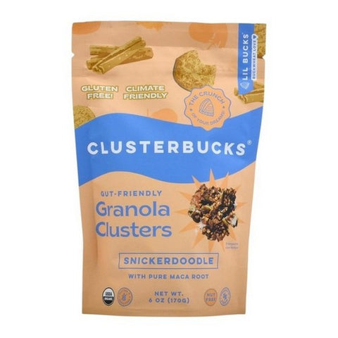 Lil Bucks, Clusterbucks Grain Free Superfood Clusters Snickerdoodle, 6 Oz (Case Of 6) Lil Bucks