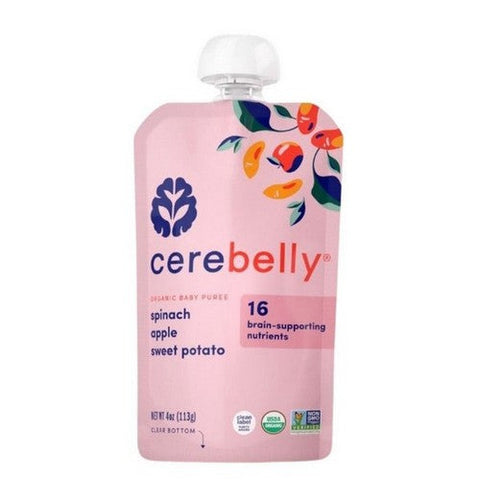 Cerebelly, Spinach Apple Sweet Potato Baby Meals Multipack, 4 Oz X 3 Count (Case Of 6) Cerebelly