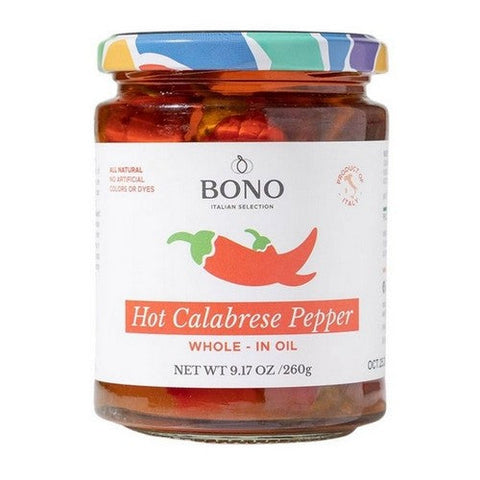 Bono, Hot Calabrese Pepper Whole, 9.17 Oz (Case Of 6) Bono