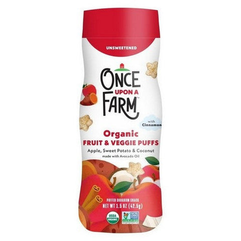Once Upon A Farm, Organic Puffs Apple Sweet Potato And Coconut, 1.5 Oz (Case Of 6) Once Upon A Farm