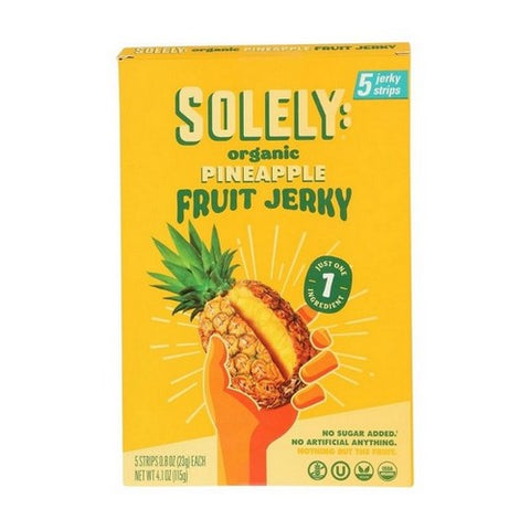 Solely, Pineapple Fruit Jerky, 4.1 Oz (Case Of 6) Solely