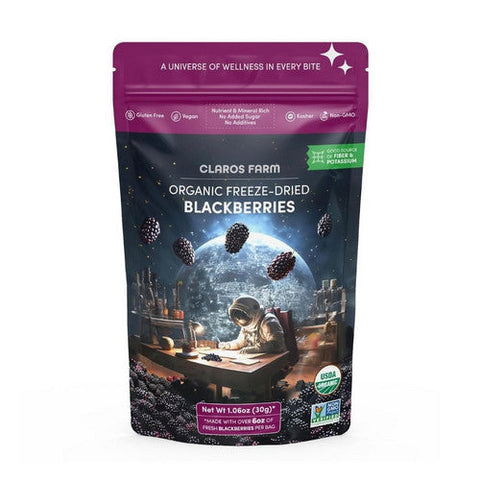 Claros Farm, Organic Freeze Dried Blackberries, 1.06 Oz (Case Of 10) Claros Farm