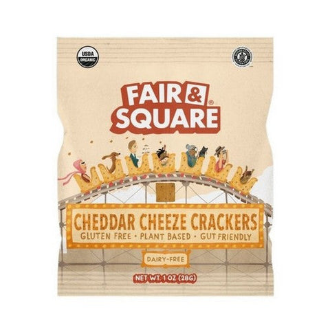 Fair And Square, Crackers Cheddar Cheese, 1 Oz (Case Of 18) Fair And Square