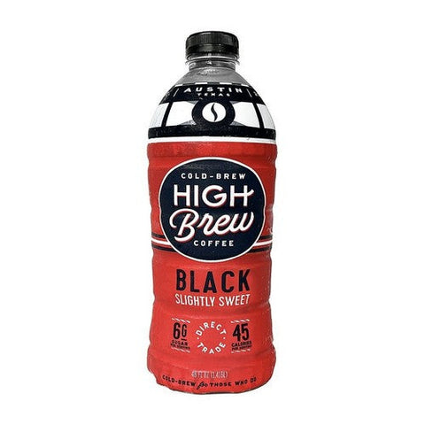 High Brew, Cold Brew RTD Black Slightly Sweet Multi Serve, 48 Oz (Case Of 6) High Brew