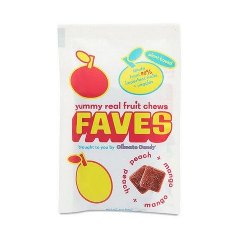Faves, Fruit Chews Peach And Mango, 2 Oz (Case Of 6) Faves