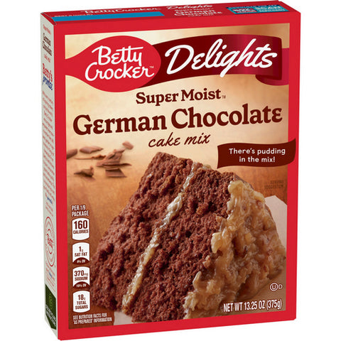 Delights Super Moist German Chocolate Cake Mix 13.25 Oz (Case Of 12) by Betty Crocker
