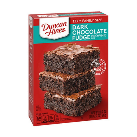 Family Size Dark Chocolate Fudge Brownie Mix 18.2 Oz (Case Of 12) by Duncan Hines