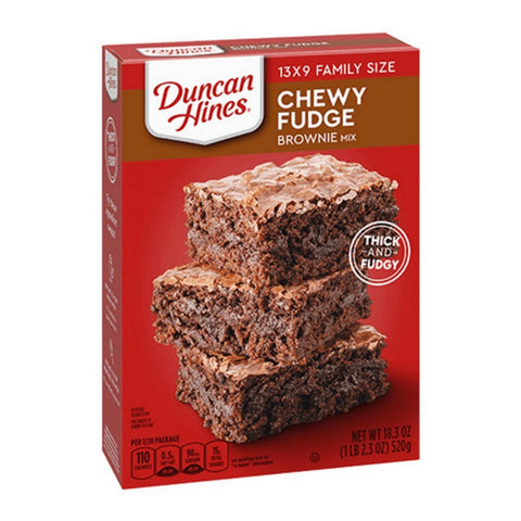Family Size Chewy Fudge Brownie Mix 18.3 Oz (Case Of 12) by Duncan Hines