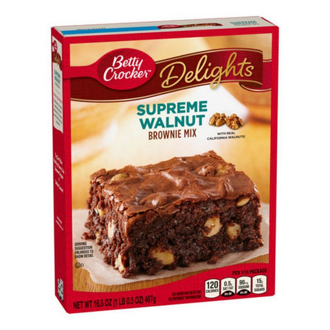 Delights Supreme Walnut Brownie Mix 16.5 Oz (Case Of 12) by Betty Crocker