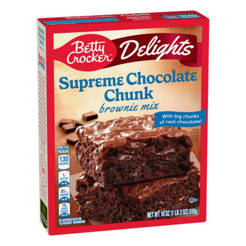 Delights Supreme Chocolate Chunk Brownie Mix 18 Oz (Case Of 12) by Betty Crocker